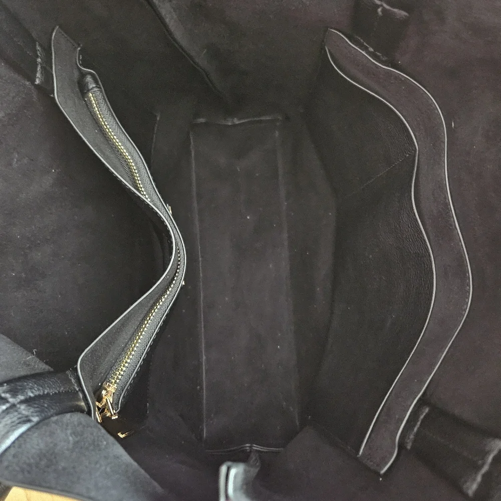 Antik Kraft Black Leather Tote Bag